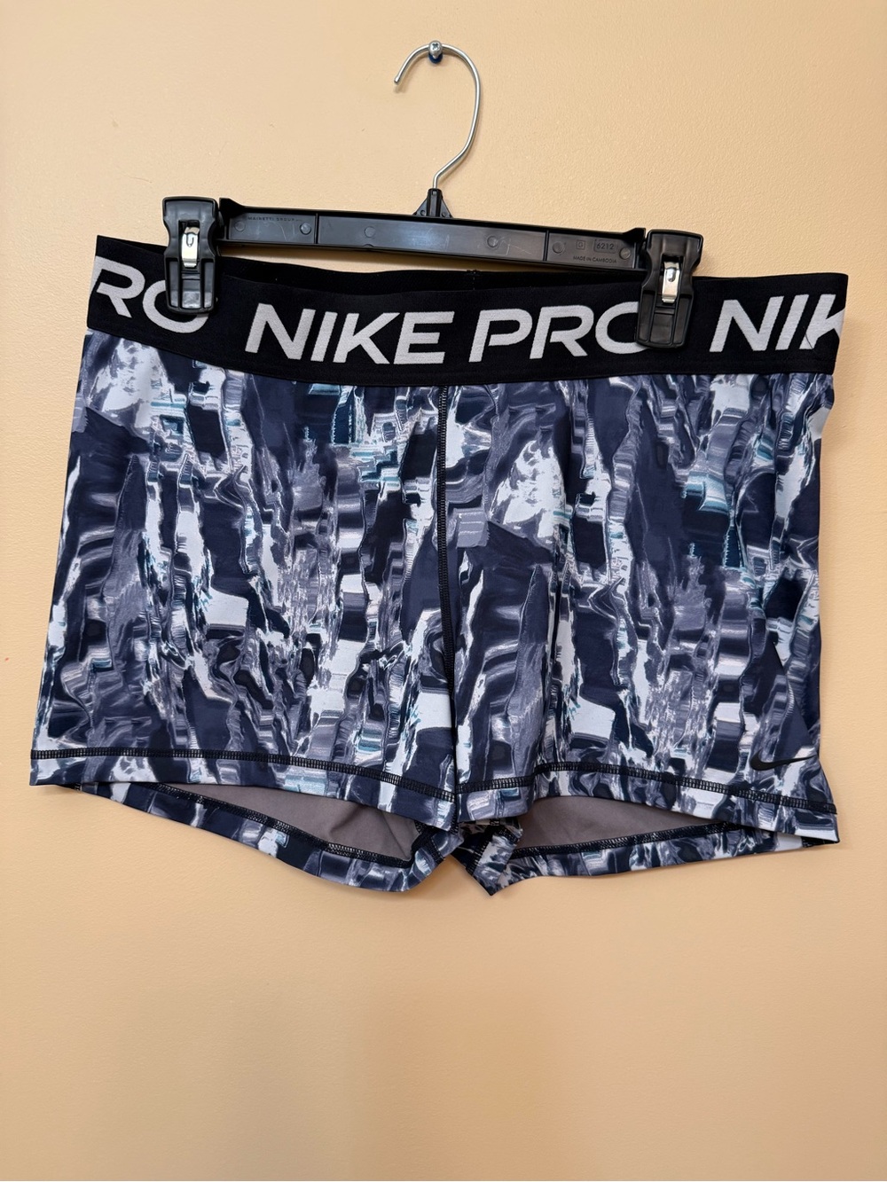 Nike Pro Compression Shorts - Black, Gray & White Graphic